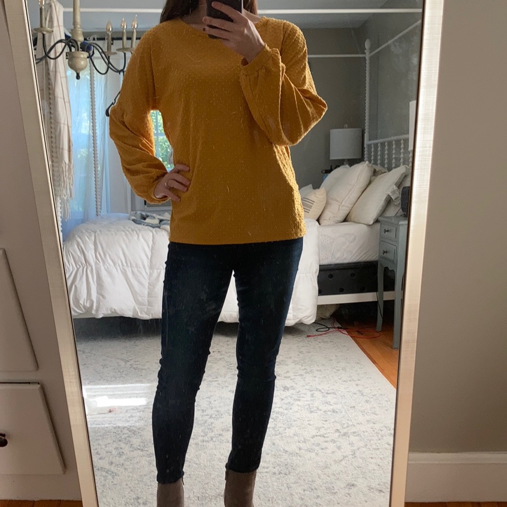 Gold Rose + Olive Blouse M